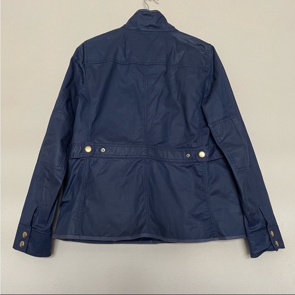 J. CREW Coated Navy Downtown Field Utility Jacket S $148 - Picture 3 of 4